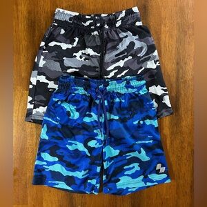 2-Pack Mesh Camo Athletic Shorts – Size Small (5/6) | Blue Camo & Black Camo